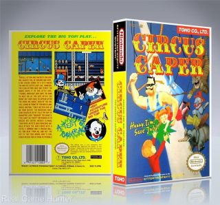 NO GAME) New Clear Nintendo NES Storage Case Circus Caper (Hard 