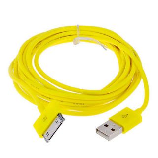   Long USB Data Sync Cable Charger Cord For iPhone4 4G 4S iPad2 Yellow