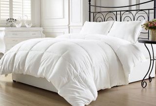 White Goose Down Alternative Comforter (Duvet Cover Insert), Twin w 