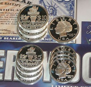 2005 & 2006 Fractional set   Total 4 Troy Ounces of Silver Libertys by 