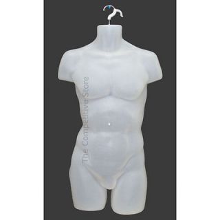 Super Male Mannequin Dress Form   Use To Display S M Sizes   Clear 