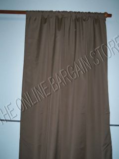   Outdoor Solid Drapes Panels Curtains Sunbrella Cocoa 50x108 Rod Pocket