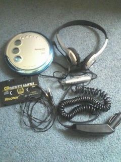 Panasonic SL SX420 CD Player w Headphones w/ car charger and cassette 