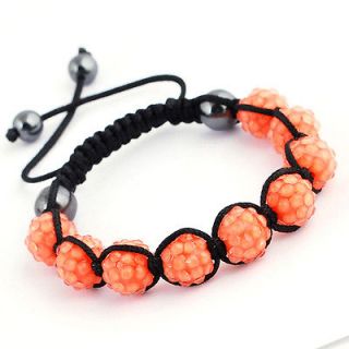 orange shamballa bracelet in Bracelets
