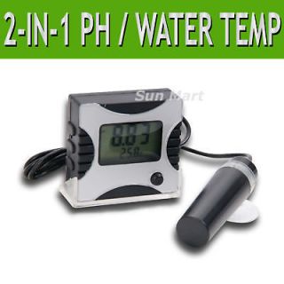 Digital pH Monitor Tester Meter Thermometer Aquarium °C