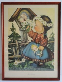 Charlot Byj c.1944 Girl Flowers Doll Shrine The Offering Original 