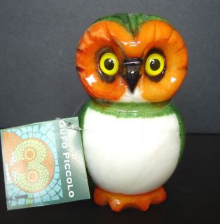 Alabaster Owl Art Paperweight Italy by Ducceschi NWT