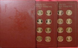 FRANKLIN MINTS GALLERY OF GREAT AMERICANS 1970 1971   24 BRONZE 