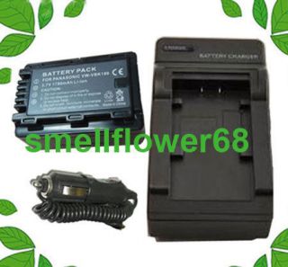 Battery and Charger for Panasonic HDC SD60 HDC SD40 SDR H100 SDR T50PC 