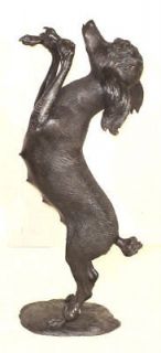 Cast Bronze Large Indoor Outdoor Standing Poodle Statue