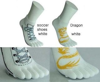mens low cut ankle toe socks 4p   dragon pattern 2, soccer shoes 