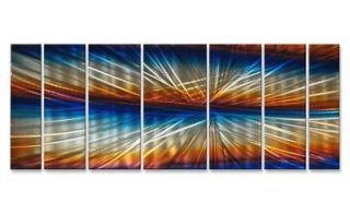Abstract painting on metal wall art by Ash Carl, large modern wall 