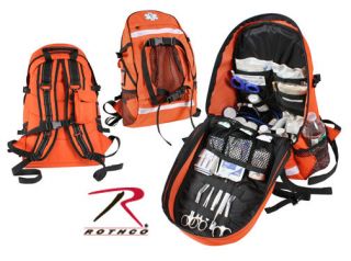 EMS EMT Emergency Trauma Packpack Bag Orange
