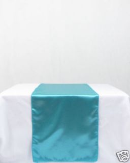   New Turquoise Satin Table Runners 12 x 108 Wedding Party Decorations