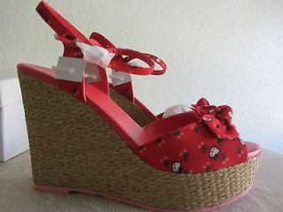 HELLO KITTY Lila Style Ankle Strap Wedges High Heels Shoes NEW IN BOX 