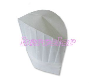   Pack of 50 Pieces Professional Disposable White Paper Chef Hats