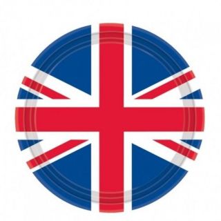 Plate Catering Union Jack Pk20 for Disposable Party Tableware
