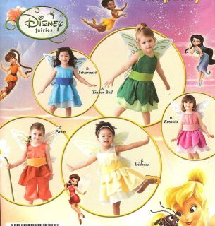 DISNEY FAIRIES Costume Pattern Tinker Bell, Rosetta, Iridessa+ Toddler 