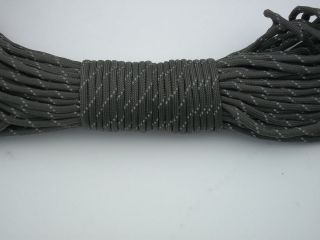 Parachute Cord 550 Paracord Mil Spec Type III 7 Strand Reflective 