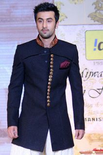 Mens Suits Bollywood Style Indo Western Achkan Fashion Tuxedo Wedding 