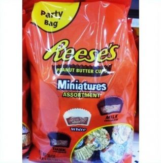 REESES PEANUT BUTTER CUPS MINIATURES MILK DARK WHITE CHOCOLATE CANDY 