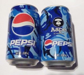 PEPSI can HONG KONG Blue Camouflage Bathing AAPE Collectors Asia 