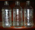 Vintage 10 ounce Embossed Pepsi No Refill Clear Glass Bottles