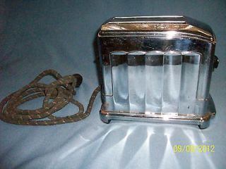 1930’s RETRO “WATERS GENTER” CHROME WESTINGHOUSE TOASTER 