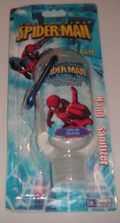 MARVEL SPIDERMAN CLIP ON FULL SIZE HAND SANITIZER Anti bacterial SOAP 