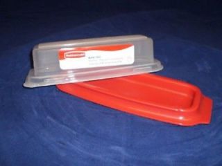 RUBBERMAID BUTTER STICK DISH KEEPER 1777193 RED NEW