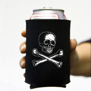   Victorian Skull Bones Beer Soda Can Koozies Koolie Cooler Pirate party