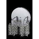 Mini 2 Light Pentagon / Star Wall Sconce in Chrome with Round Canopy