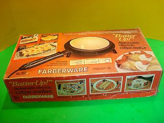 Retro 1970s Oster CREPERIE Electric Crepe Maker + Recipe Instruction 