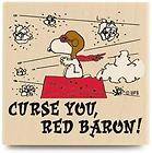 Peanuts Snoopy Rubber Stamp G1046 CURSE YOU RED BARON