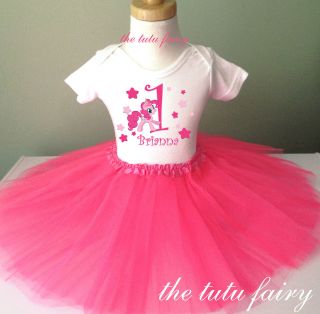 Pink Pie Birthday Pony Shirt t shirt & pink tutu set outfit 1st 2nd 