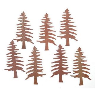 Rustic Tin Pine Trees   21Trees  Primitive Metal Holiday Crafts