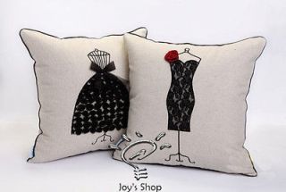 Beautiful Dress+Lace Rose Pattern cushion cover decorative throw 