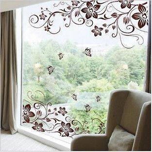 Flower Butterfly Removable PVC Wall Sticker Home Decor Art Decal