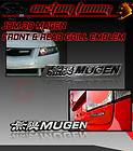 UNIVERSAL MUGEN 3D MESH FRONT GRILL EMBLEM+ABS SELF ADHESIVE BADGE FIT 