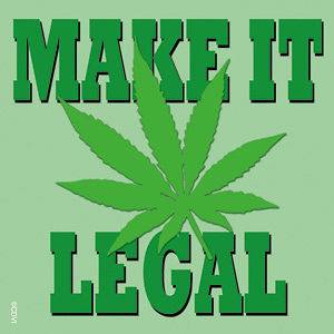 MAKE IT LEGAL weed leaf STICKER  legalize hemp pot 420