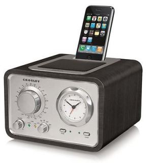 Crosley CR3010A BK iDuet Clock Radio iPod dock NEW