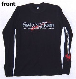 SWEENEY TODD DEMON BARBER THERMAL SHIRT SMALL NEW MOVIE