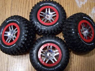   10 Platinum Slash 4x4 S1 BF Goodrich Tires & 12mm Red Wheels Fit SC10