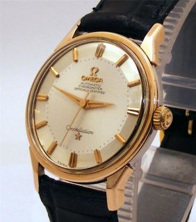 Vintage Omega Constellation Rose Gold and steel case Pie Pan dial.