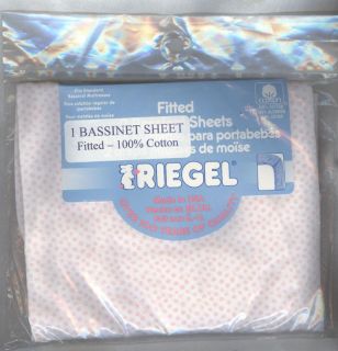 NIP Riegel Fitted Bassinet Sheet 12 x 29 In 100% Cotto