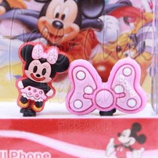 2pc Disney Minnie Mouse Plugy Charm iPhone Earphone Jack Dust Cap