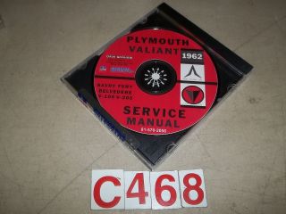 1962 Plymouth and Valiant Service Manual Factory Authorized CD Rom 62