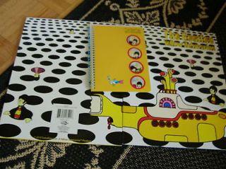   Yellow Submarine 1 spiral notebook & 2 pocket folders / portfolios