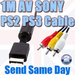   to Audio Video HD TV Cable for Sony Playstation 2 PS2 PS3 Console Slim