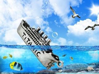 scale1/5000 Titanic 3D ship model collectibles keyring keychain 